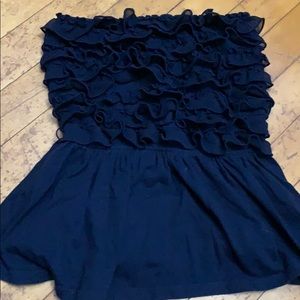 Navy blue crop top